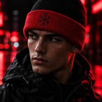 Afterglow Beanie båret på hovedet