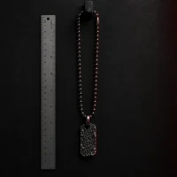 Cinder Ball Chain, sidevinkel med lineal som skala