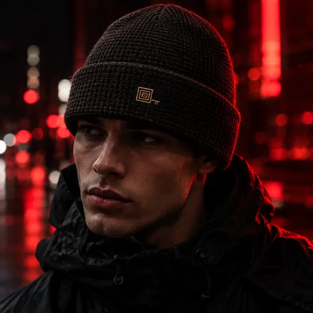 Crucible Beanie worn on the head