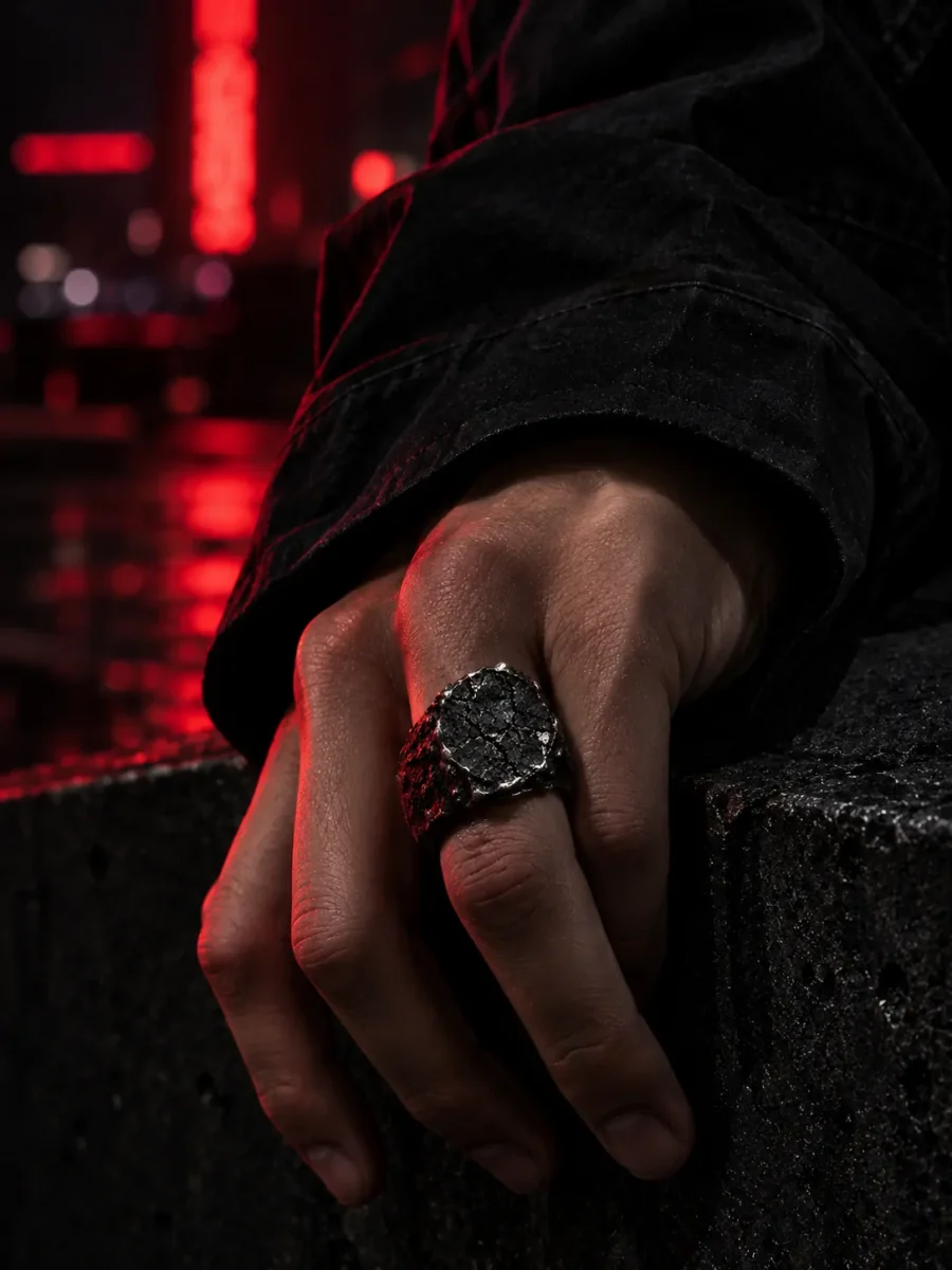 Crust Signet worn on the index finger