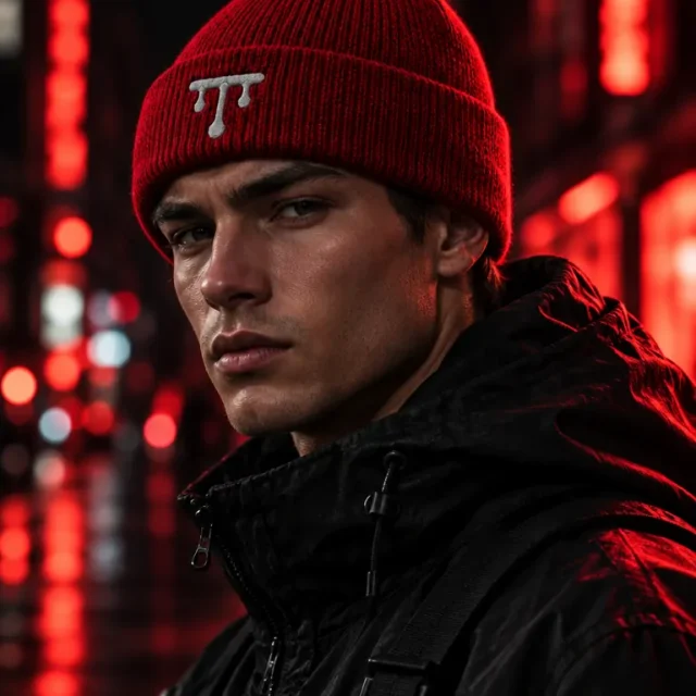 Drip Beanie worn on the head