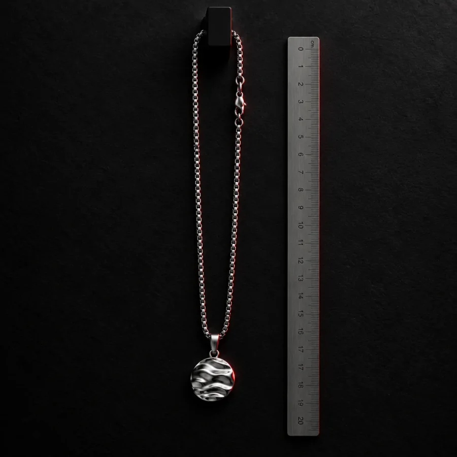 Ripple Box Chain, sidevinkel med lineal som skala