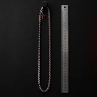 Run Rope Chain, vy från sidan med linjal för skala