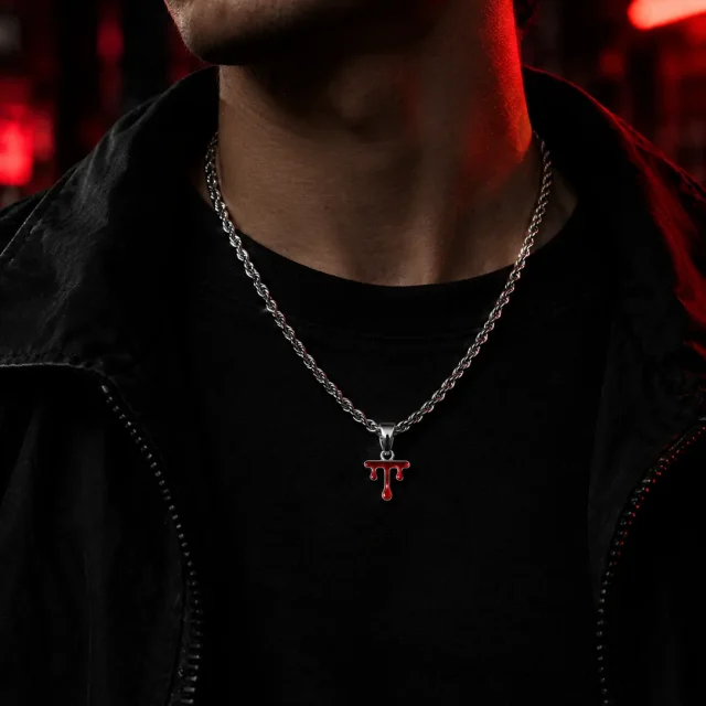 Run Rope Chain gedragen om de nek