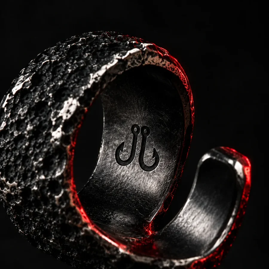 Slag Cuff, gros plan sur le glyphe gravé