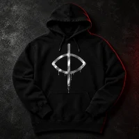 Split Eye Hoodie, studio photo