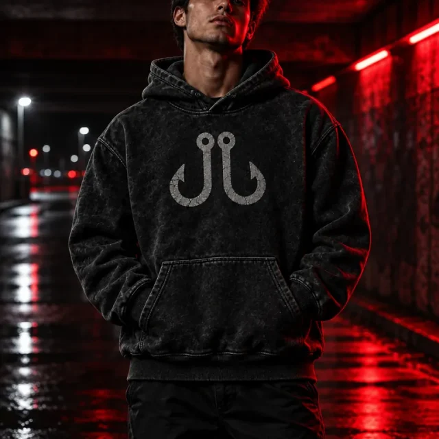 Twin Hook Hoodie being worn